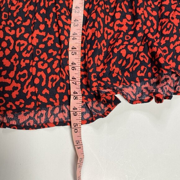 ZARA Dress Midi Oversized Animal Print Keyhole Back Long Sleeve Boho - Picture 13 of 14